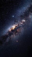 Wall Mural - desert with starry sky at night with copy space vertically 9:16