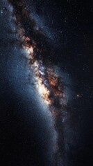 Wall Mural - desert with starry sky at night with copy space vertically 9:16