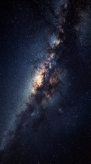 Wall Mural - desert with starry sky at night with copy space vertically 9:16