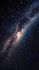 Wall Mural - desert with starry sky at night with copy space vertically 9:16