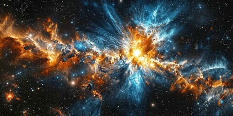 Wall Mural - A stunning celestial event unfolds in a distant galaxy.