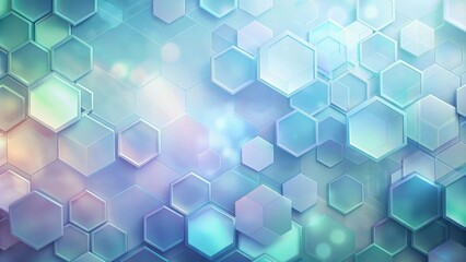 Leinwandbilder - Abstract Hexagonal Pattern Background with Soft Glowing Hues