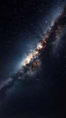 Wall Mural - desert with starry sky at night with copy space vertically 9:16
