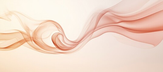 Wall Mural - abstract red smoke forming wavy lines on white background