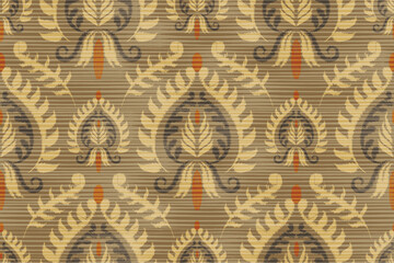 Wall Mural - damask seamless pattern, motif, fabric, wallpaper, background, etc.