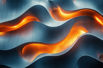 Wall Mural - abstract 3d pattern. futuristic brutalist style. background image. created with generative ai techno