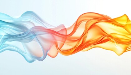 Wall Mural - abstract colorful waves flowing smoothly creating gradient effect