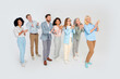 © deagreez - Diverse group of business professionals applauding together in a cheerful atmosphere on a white background