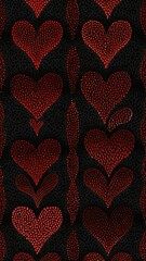 Wall Mural - seamless pattern with hearts