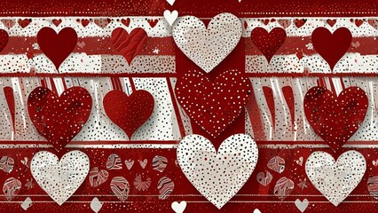 Wall Mural - hearts background