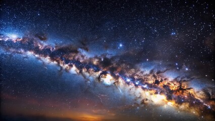 Wall Mural - celestial canvas a stunning night sky display featuring the milky way galaxy and a myriad of sparkli