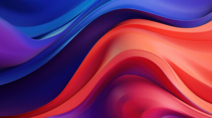 Wall Mural - vibrant abstract blue and purple waveform with fluid motion and colorful gradients