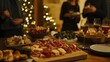 © Farid - Festive Holiday Table With Cheese And Prosciutto