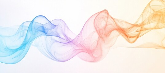 Wall Mural - abstract colorful wave flowing on white background