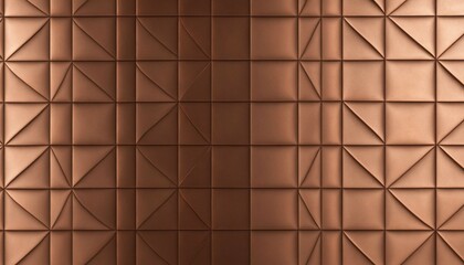 Wall Mural - Embossed copper texture featuring geometric overlapping grids