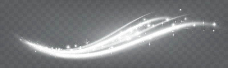 Wall Mural - shining magical wavy light lines. magical elements templates for illustration.