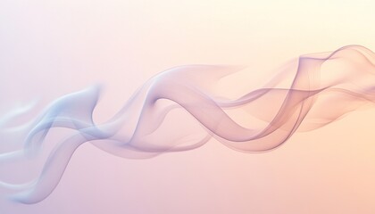 Wall Mural - pastel colored abstract waves flowing gently in the air