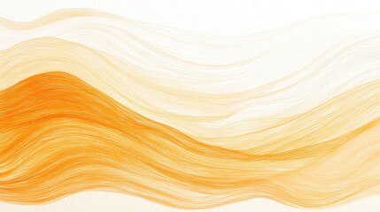 Fototapete - Natural gradient of ochre and amber strokes against a clean white background showcasing subtle artistic texture