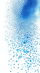 Leinwandbilder - Bright cyan and electric blue halftone dots create a modern tech-inspired design on white background