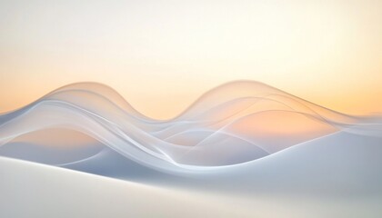 Wall Mural - abstract pastel orange and white wavy lines background creating gentle movement