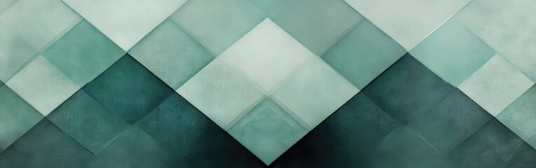 Aufkleber - Monochromatic abstract design in muted mint tones with symmetrical balance and geometric patterns for modern aesthetics