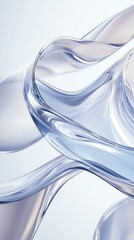 Wall Mural - abstract glass shapes creating a smooth and elegant composition
