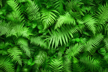 Wall Mural - Green Natural Fern Leaf Background