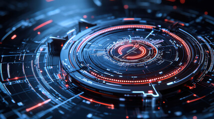 Poster - conceptual digital lock symbolizing security features, technology, and innovation. intricate design showcases futuristic aesthetic with glowing elements