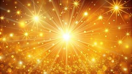 Aufkleber - Golden Radiance A Festive Burst of Sparkling Stars and Light