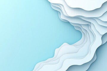 Wall Mural - elegant abstract design with layered shapes in soft blue tones, perfect for modern backgrounds and c