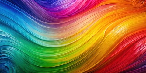 Leinwandbilder - Abstract Swirling Rainbow Hues Vibrant Color Gradient Background