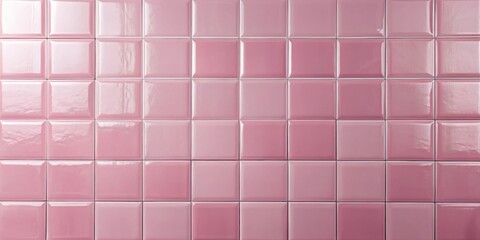 Aufkleber - A Seamless Pattern of Shiny Pink Rectangular Tiles Ideal for Interior Design Projects