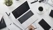 © Allie - A contemporary smart notebook with digital handwriting recognition in a sleek study area, representing advancements in note-taking and personal organization, Study scene