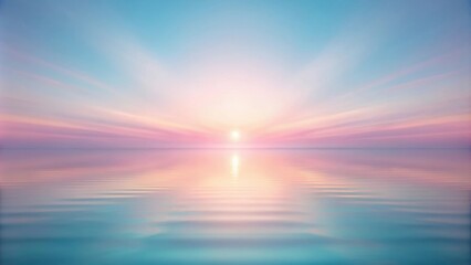 Aufkleber - Serene Pastel Sunset Over Calm Water, Reflecting Peaceful Sky