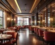 © AiGallery - Abstract blur of a hotel restaurant with a dreamy quality, restaurant, ethereal, faded light