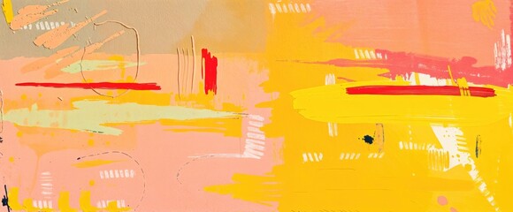 Fototapete - Abstract artwork with vibrant colors and dynamic brushstrokes joyful and energetic composition
