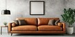 © Elena - Ultra-Modern Living Room Furniture Set with Brown Leather Couch and Accent Piece