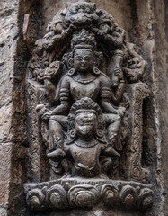 Wall Mural - Temples and palaces, stifling smog and the smell of incense, a living goddess, the roar of horns, a whirlpool of people and a riot of colors - the capital of Nepal, Kathmandu.