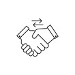 © student - Business agreement handshake icon Flat illustration sign