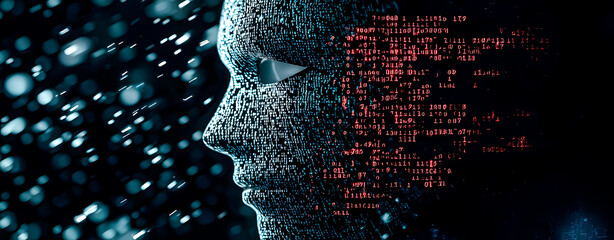 Artificial intelligence. Abstract background for cyberspace and technology.