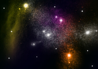 Wall Mural - galaxy in a free space.