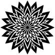 © Anup - Simple mandala silhouette vector Art design, Floral mandala Illustration, ornament, flower, design, outline, template, pattern, ethnic. mandala design for invitation card, coloring book.