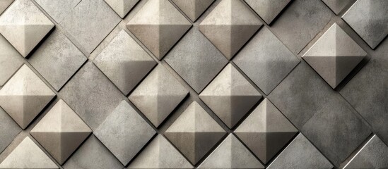 Wall Mural - minimalist modern and geometric abstract art background with textured concrete wall panels clean and