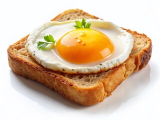 Wall Mural - Delicious Fried Egg on Toast, High-Resolution Stock Photo - Perfect for Breakfast Menus