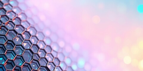 Abstract Honeycomb Pattern with Pastel Background and Soft Focus