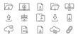 © Cezar_911 - Download line icons Set. Upload icons, Data Transfer, File Transfer. Vector illustration