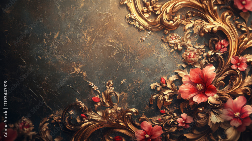 The composition is elegant and detailed, ideal for a luxurious desktop ...