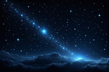 starry night sky with stars and clouds