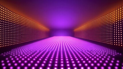 A futuristic design with illuminated binary code scattered among glowing dots creating a high-tech digital data concept ideal for websites and advertising