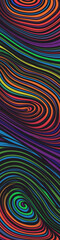 Wall Mural - An abstract psychedelic background with vibrant colors and patterns. 